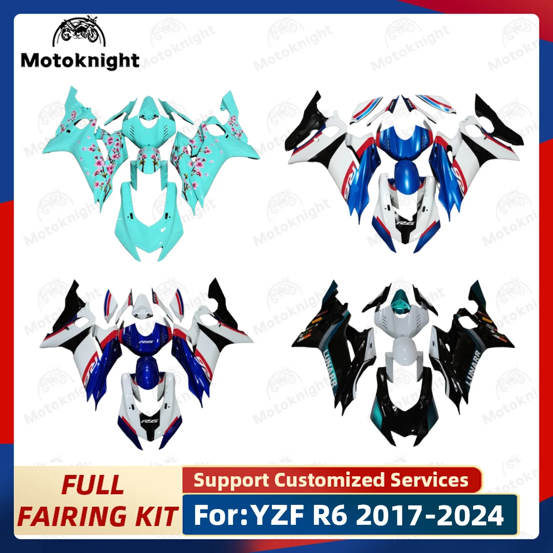 Motorcycle Fairings Fit For YAMAHA YZF-R6 2017 2018 2019 2020 2021 2022 2023 2024 Fairing Kit Painted Bodywork New ABS Plastic