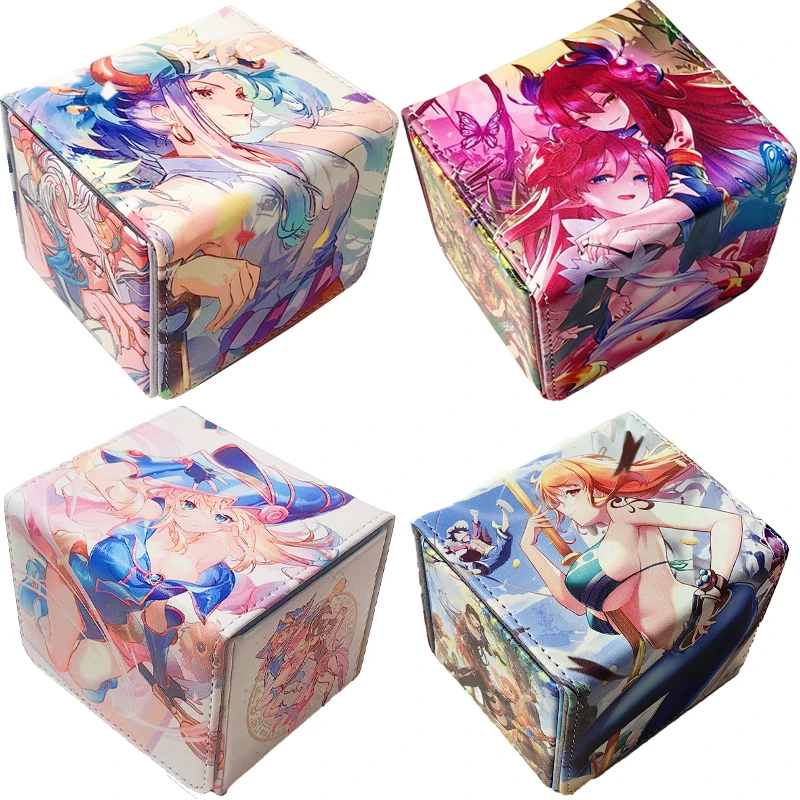 

Yu-Gi-Oh! Card box PU leather Traptrix Dionaea Tearalaments Labrynth DIY card box WS OPTCG leather card Storage box 100+