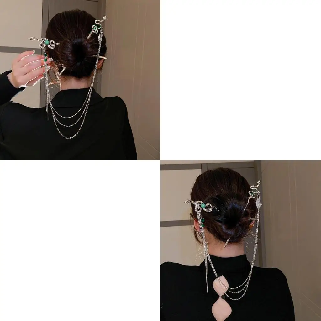 

652F Универсальная металлическая шпилька для волос, головной убор, модная шпилька в форме змеи для укладки волос