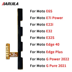 For Moto E22i E32 E32S E6S E7i Power Edge 40 Edge Plus G Power 2022 G Pure 2021 Power On Off Button Volume Switch Key Flex