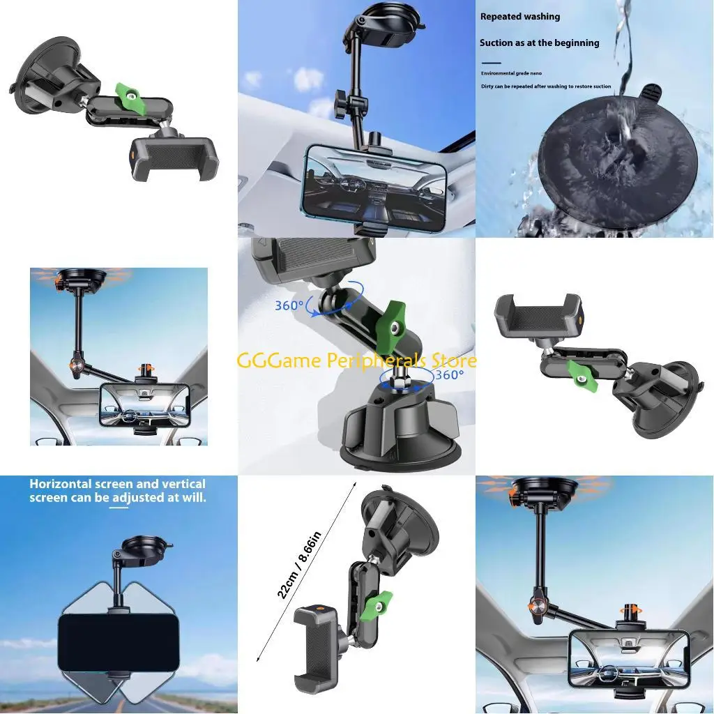 

U55B Универсальное крепление для телефона на приборной панели, вращающееся на 360 градусов многофункциональное автомобильное для