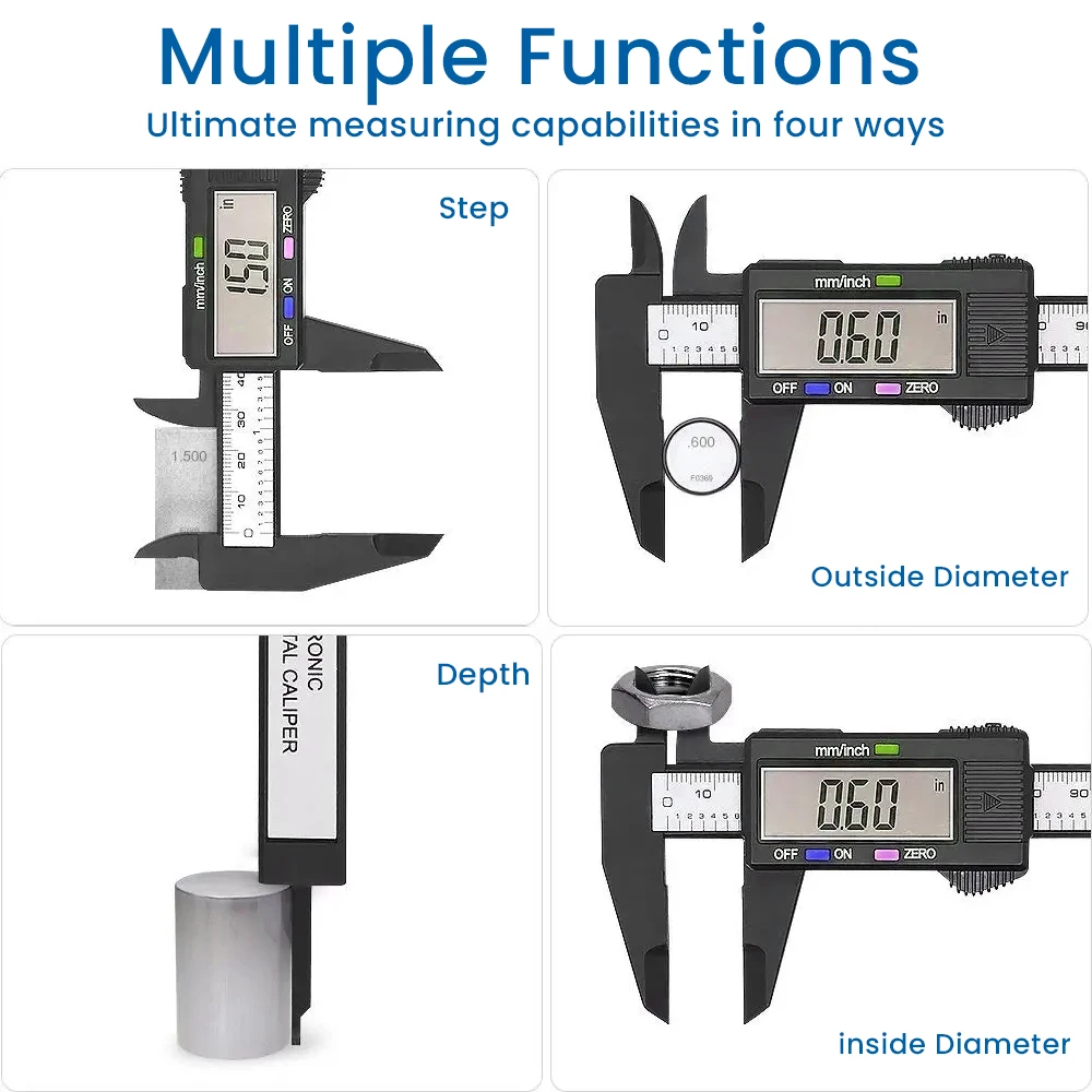 Carbon Fiber Electronic Caliper with Digital Display, Micrometer Measuring Tool, Digital Vernier Caliper 150mm 100mm LK-AA09