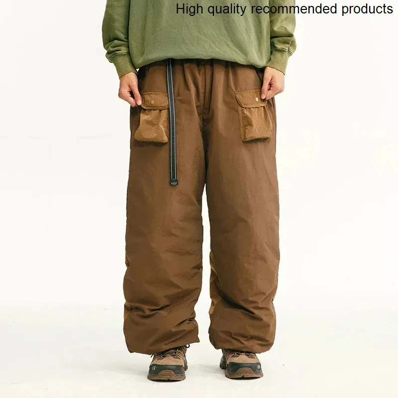 

Sport Winter Skiing Outdoor Three-proof Down Pant Men Women Streetwear Fashion Casual Track 90% Duck Down Cargo Pants Trousers
