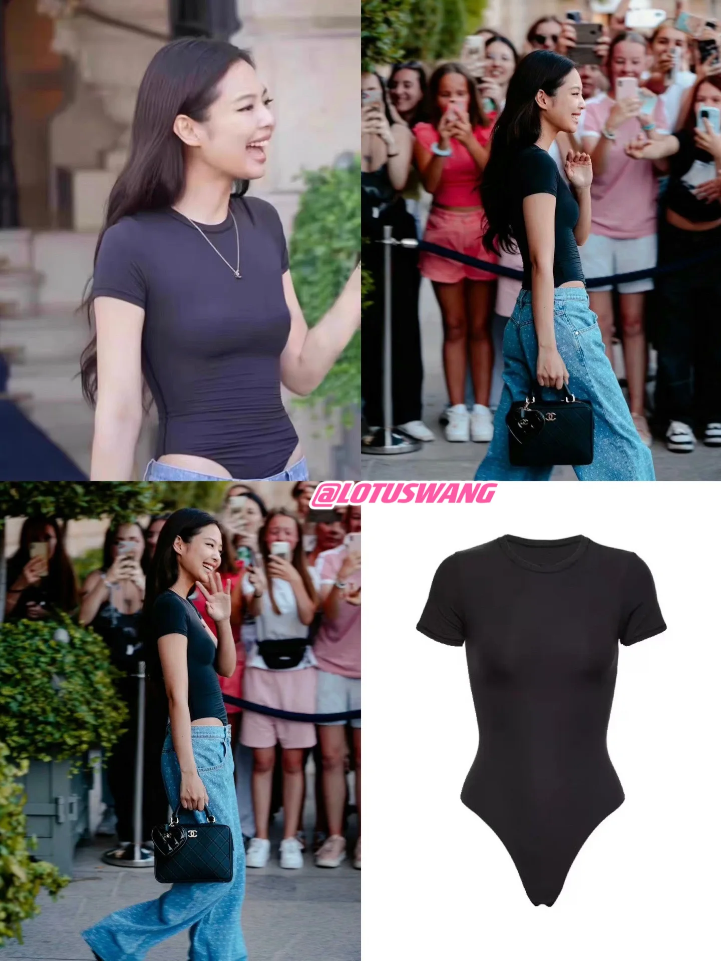 

Универсальный комфортный комбинезон Lotuswang с высокой талией и коротким рукавом, базовый, стройнящий, для модных женщин, качественный, больших размеров