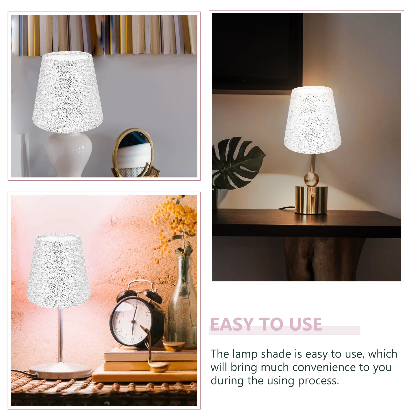 

Creative Fabric Lampshade Desk Lamp Cover Table Light Shade Craft Home Decor Durable Iron Material Protect Dust Warm Atmosphere