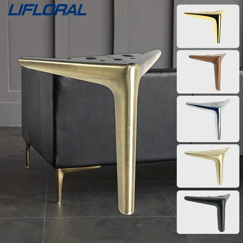 4Pcs Furniture Feet For TV Cabinet Sofa Coffee Table Bathroom Cabinet Drawer Cabinet Leg Metal Support Feet Load 800KG