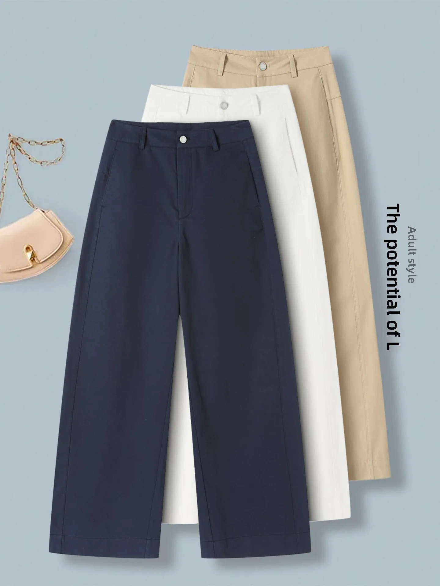 

Slim Wide Leg Denim Jeans Women's Spring Summer Thin High Waist Loose Slimming Casual Straight Leg Pants Casual Style