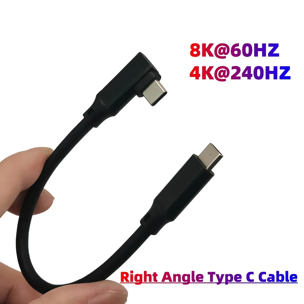 90 Degree Angle USB C Extension Cable Type C USB3.2 10Gbps 100W 5A Male to Male Fast Charging Extender Cord for MacBook Realme