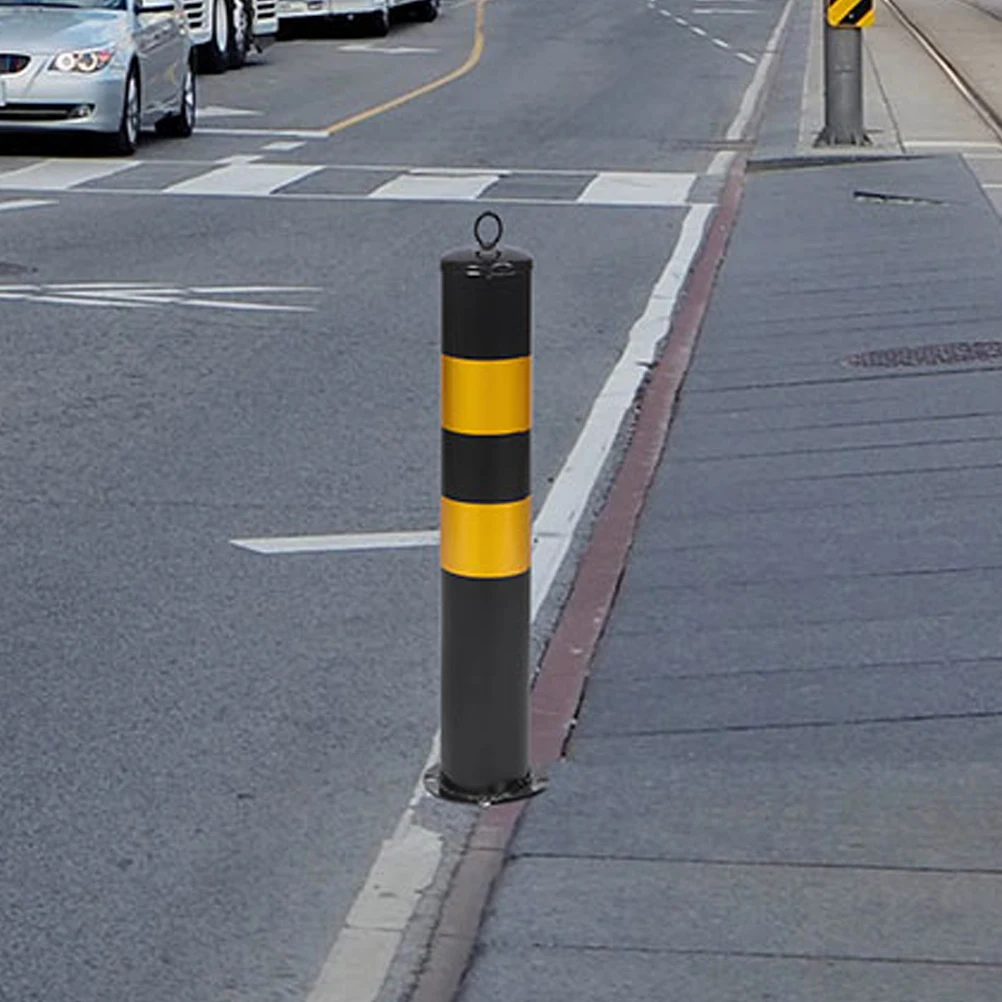 

Removable Warning Column Guardrail Bollards Driveway Security Traffic Safety Parking Barrier Stainless Steel Reflective Film