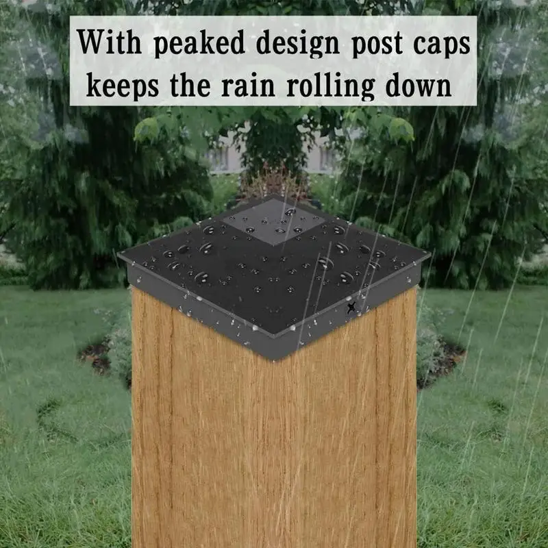 4X4 Fence Post Caps Fence Caps Outdoor Post Cover Protective Caps Deck Post Covers 6 pcs Post Cap Cover Decking Caps Waterproof