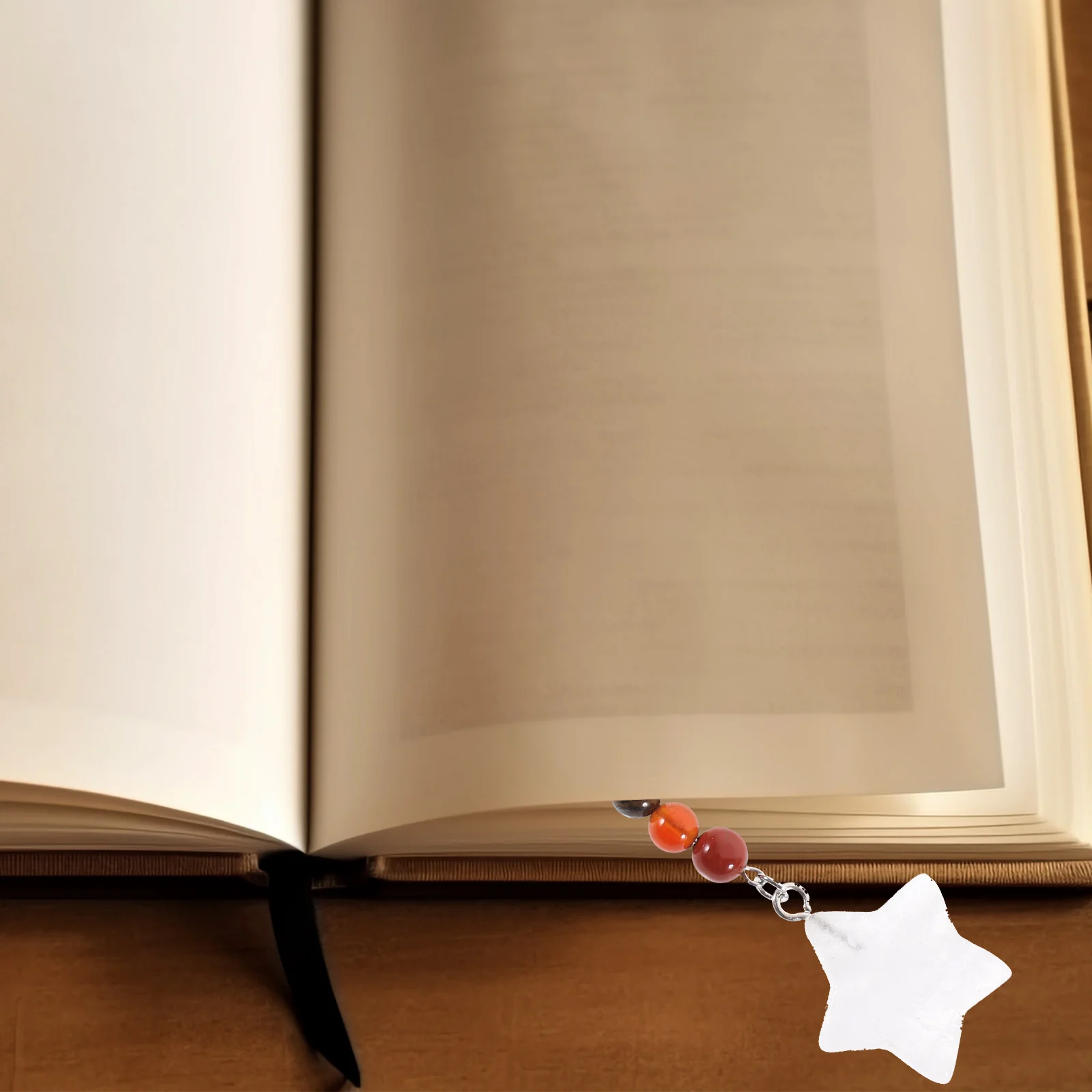

Crystal Pendant Bookmark White Plume Chain Decorative Delicate Vintage Book Reading Mark Lightweight Easy Store Unique Cute