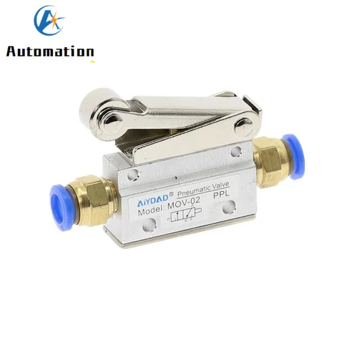 Imagen 2 del producto MOV-02 PT 1/8 ""rosca hembra 3 posiciones válvula mecánica neumática de 2 vías MOV-321 válvula de inversión rodillo válvulas manuales manuales