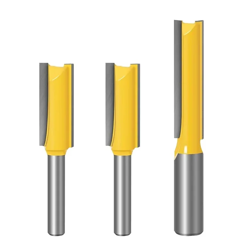 CNC المسوي مثقاب الخشب ذات الحواف المزدوجة مستقيم الحفر النجارة الحز قاطعة المطحنة آلة التشذيب أداة القطع الموسعة #2