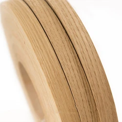 50Meters/roller Width:20mm Thickness:0.5mm Natural Solid Wood White Oak Edge Banding Wood Veneer Sheets