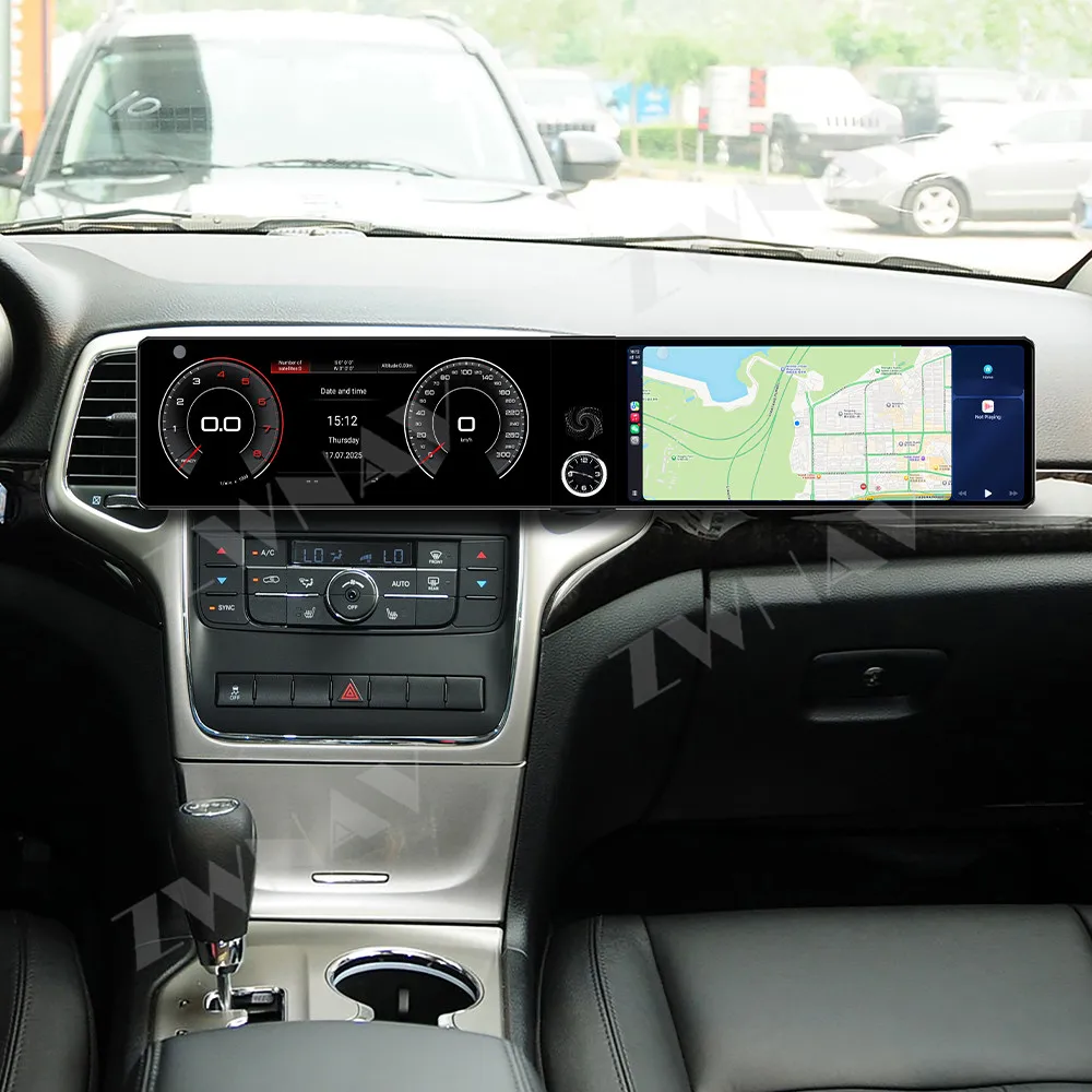 Acessórios para Interior de Carro Android 13 Tela Dupla HD de 12.3 Polegadas para Volkswagen Bora 2008-2012 Central Multimídia GPS Automotiva