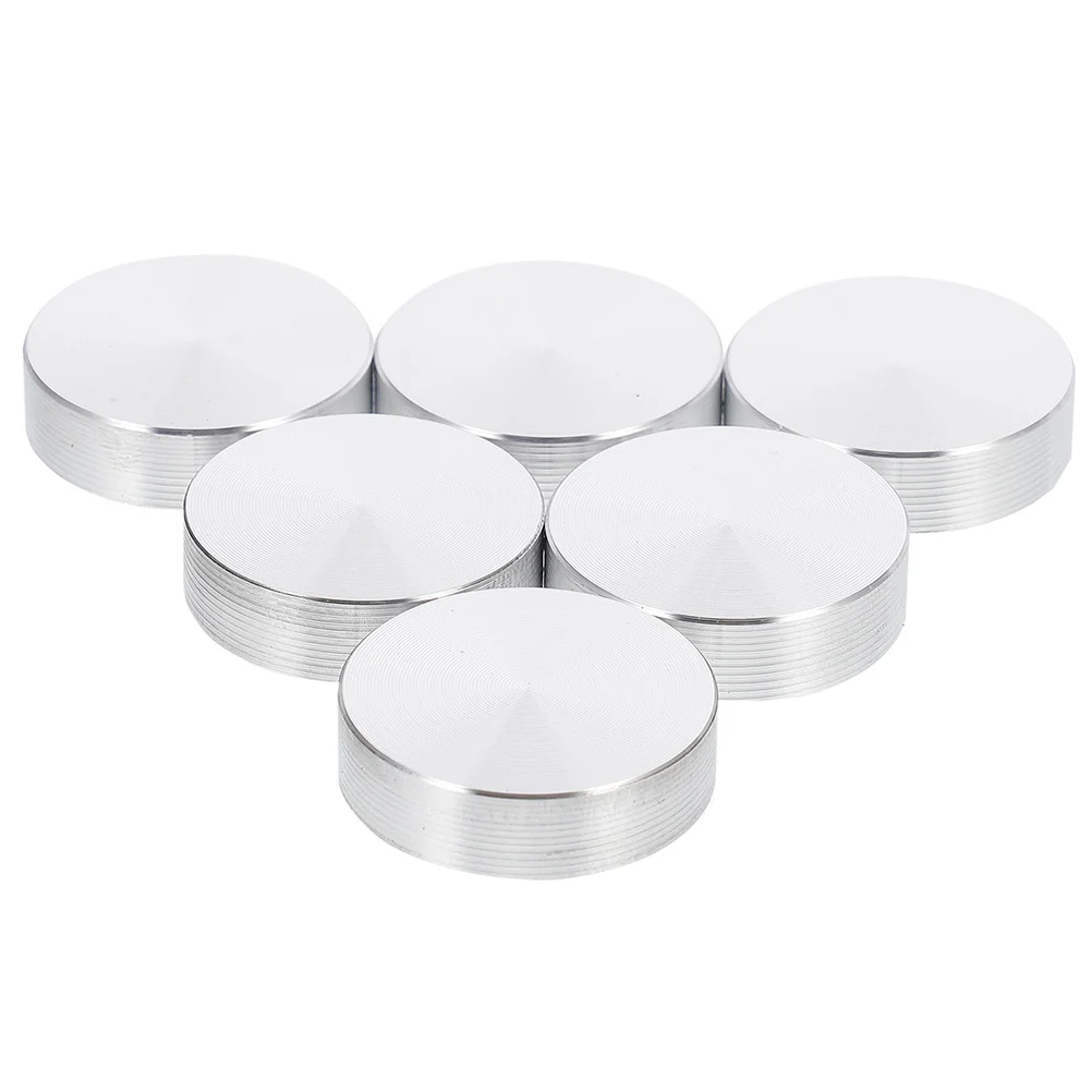 

6pcs Aluminum Alloy Circle Disc Adapter For Glass Table Tea Table Metal Round Disc Support Glass Top Bumpers Furniture Legs