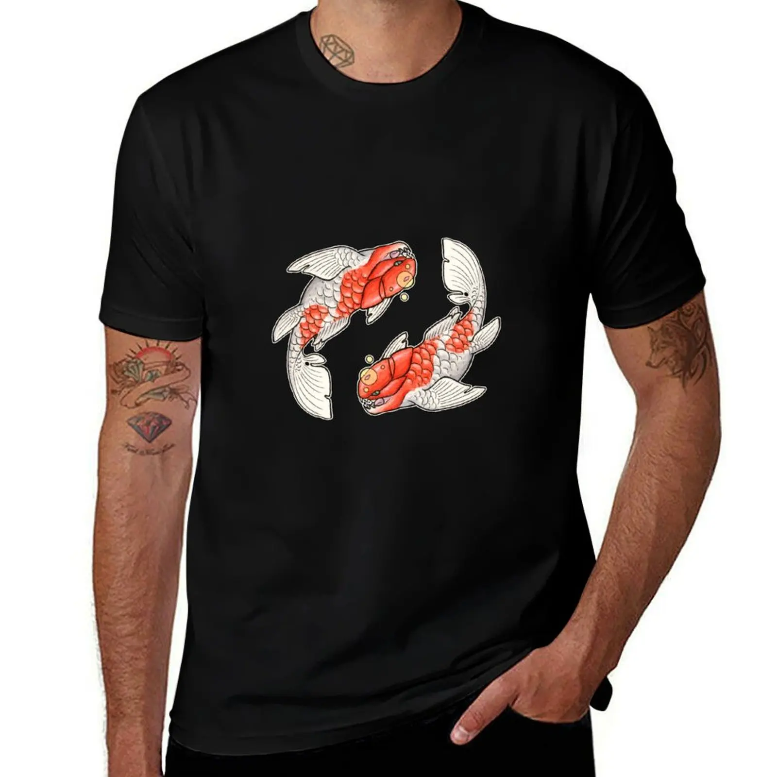 Koi T-Shirt custom t shirt Short sleeve tee men graphic t shirts