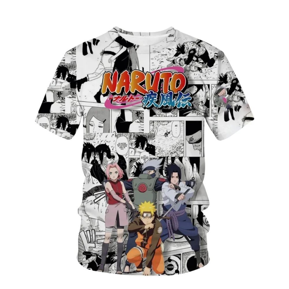 Camiseta de Anime japonés para hombre, camiseta Kakashi para niños y niñas, camiseta con estampado 3D de Akatsuki, camiseta de manga corta de gran tamaño para hombre, ropa para hombre de Naruto