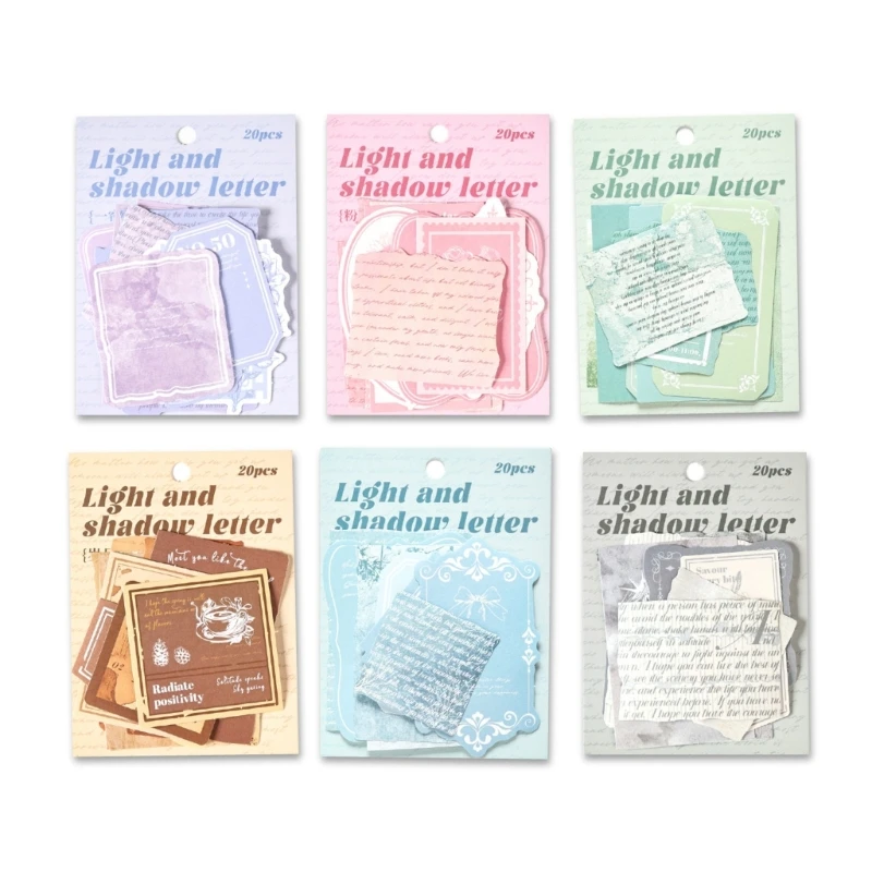 Fashionable Retro Decorative Sticker Pack Envelope Designs For Scrapbook Journal DIY Gift K92C