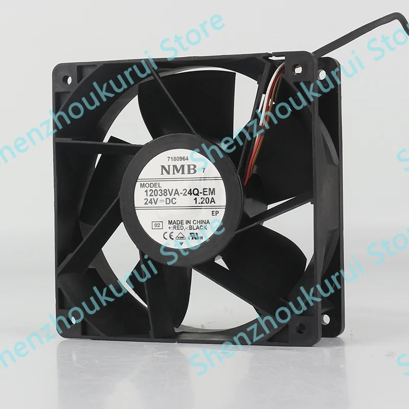 New original 12038VA-24Q-EM NMB 120X120X38MM 24V High airflow 1.20A 12CM 4-wire cooling fan