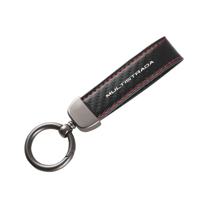 High-Grade Carbon Fiber Motorcycle Keychain Holder Keyring for Ducati Multistrada V4 S Sport 1A 2020 2021 Accessories