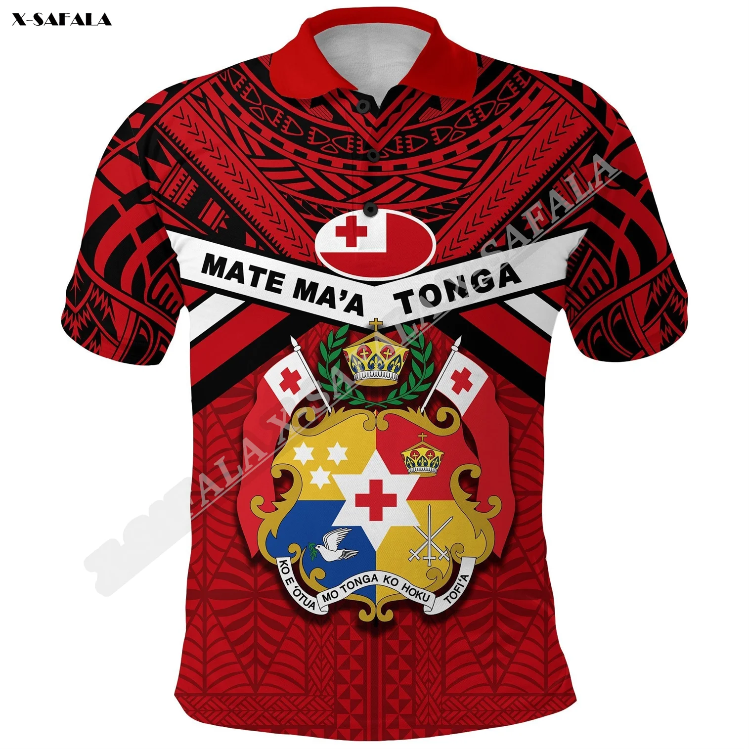 Tonga Rugby Mate Maa American Australia 3D Print High Quality Men Adult Polo Shirt Collar Short Sleeve Top Tee Breathable