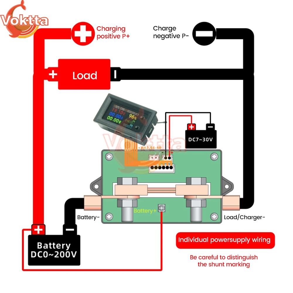 Imagem -05 - Multi-function Tensão Atual Tester Bateria Coulomb Medidor Voltímetro Amperímetro dc 7200v 100a 200a 300a 400a 500a em 1