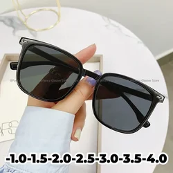 Women Anti-UV Outdoor Sunglasses Myopia Vintage Travel Vacation Sun Glasses for Men Unisex Female Square Near Sight Eyeglasses