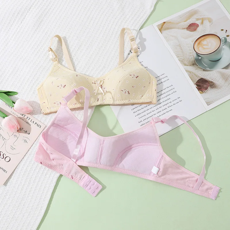 Picture 4: Girls' Cotton Developmental Underwear Junior High and High School Students Without Wires Thin Comfortable Bra Underwear