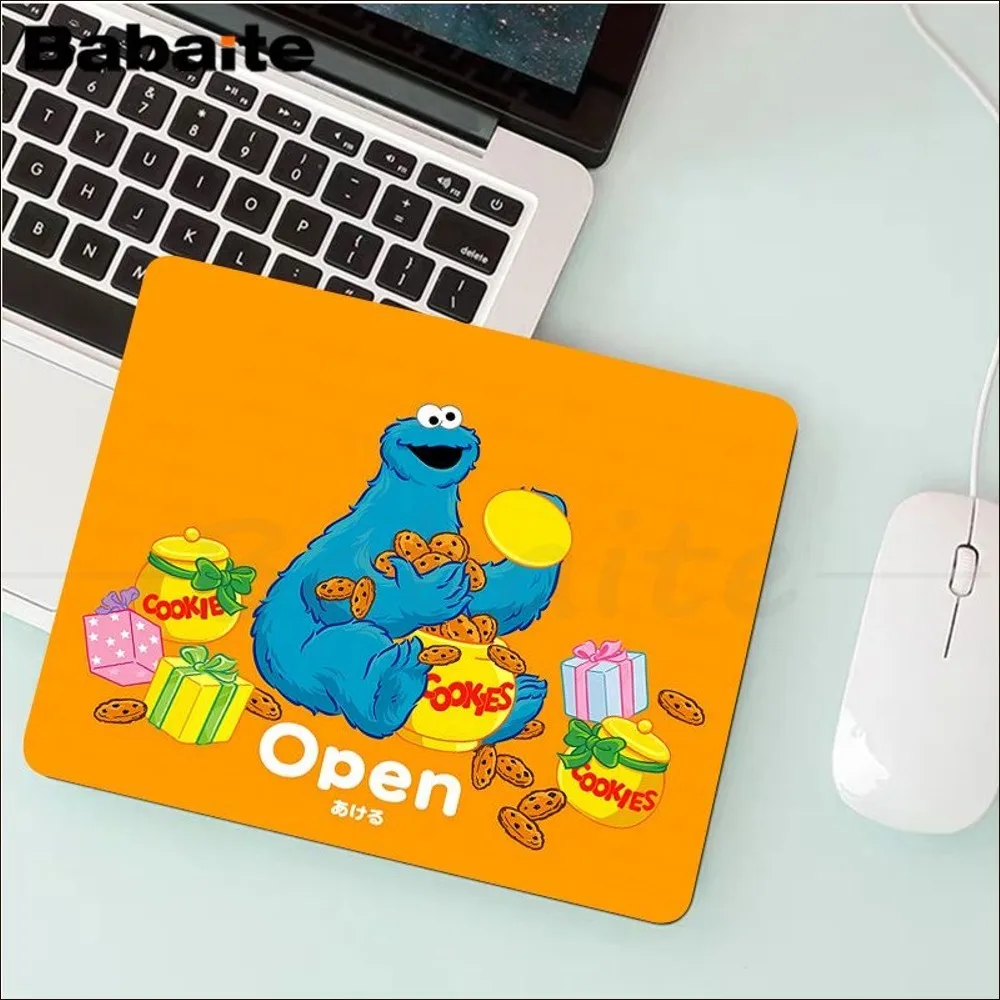 S-Sesame Street  Mousepad INS Tide Small Office Student Gaming Thickened Large Writing Pad Non-slip Cushion Mouse Pad