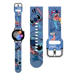 Disney Stitch 20mm Printed Strap for Samsung Galaxy Watch 6/5 40mm 44mm Band Replaceable Bracelet for Amazfit Balance 5pro 45mm