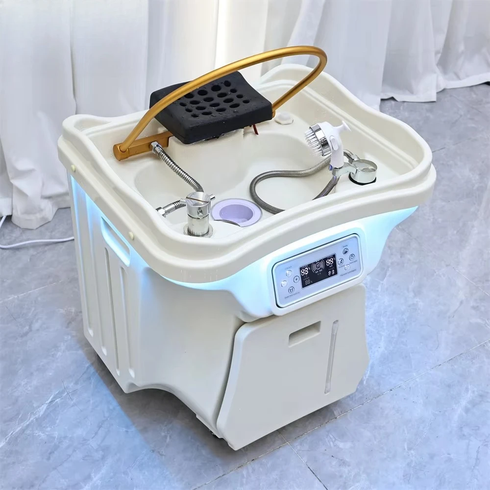 Shampoo basin, massage shampoo machine upgraded version, no pipe connection required, hair shop shampoo basin with water tank