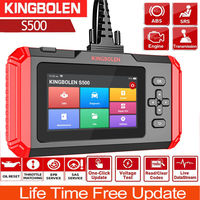 2025 NEW KINGBOLEN S500 Car OBD2 Scanner Code Reader Check Engine ABS SRS TCM 4 system Diagnostic with 6 reset car scanner Tool