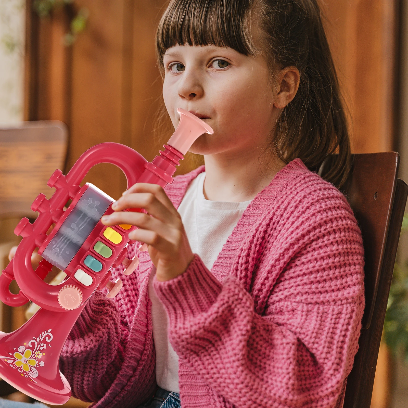 

1Set Children Trumpet Musical Learning Wind Instrument Creative Music Enlightenment Mini Simulation Educational Horn Plaything