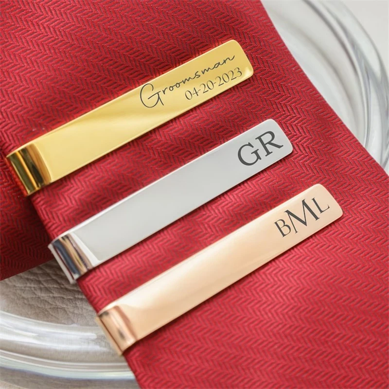 Custom Tie Clip Stainless Steel Success Men Suit Custom Name Logo Tie Clip Tie Buckle Accessories-Dad Gift-Business Use