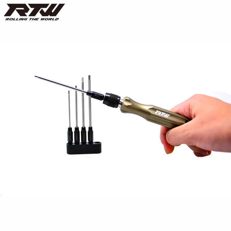 RTW 5 in 1 Hex Phillips Screwdriver Repairing Tool 1.5/H2.0/H2.5/H3.0mm/PH1 holder head High speed steels for  Align ALZ T-rex