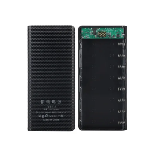 8*18650 Powerbank-Gehäuse, Batteriehalter, tragbares Dual-USB-Typ-C-Ladegehäuse für iPhone, Xiaomi, Huawei, 18650-Batteriegehäuse – Detail 6