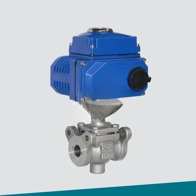 Electric Wafer V Ball Valve Third Generation Medium Temperature Wax Making Process Electric Cut-off Valve