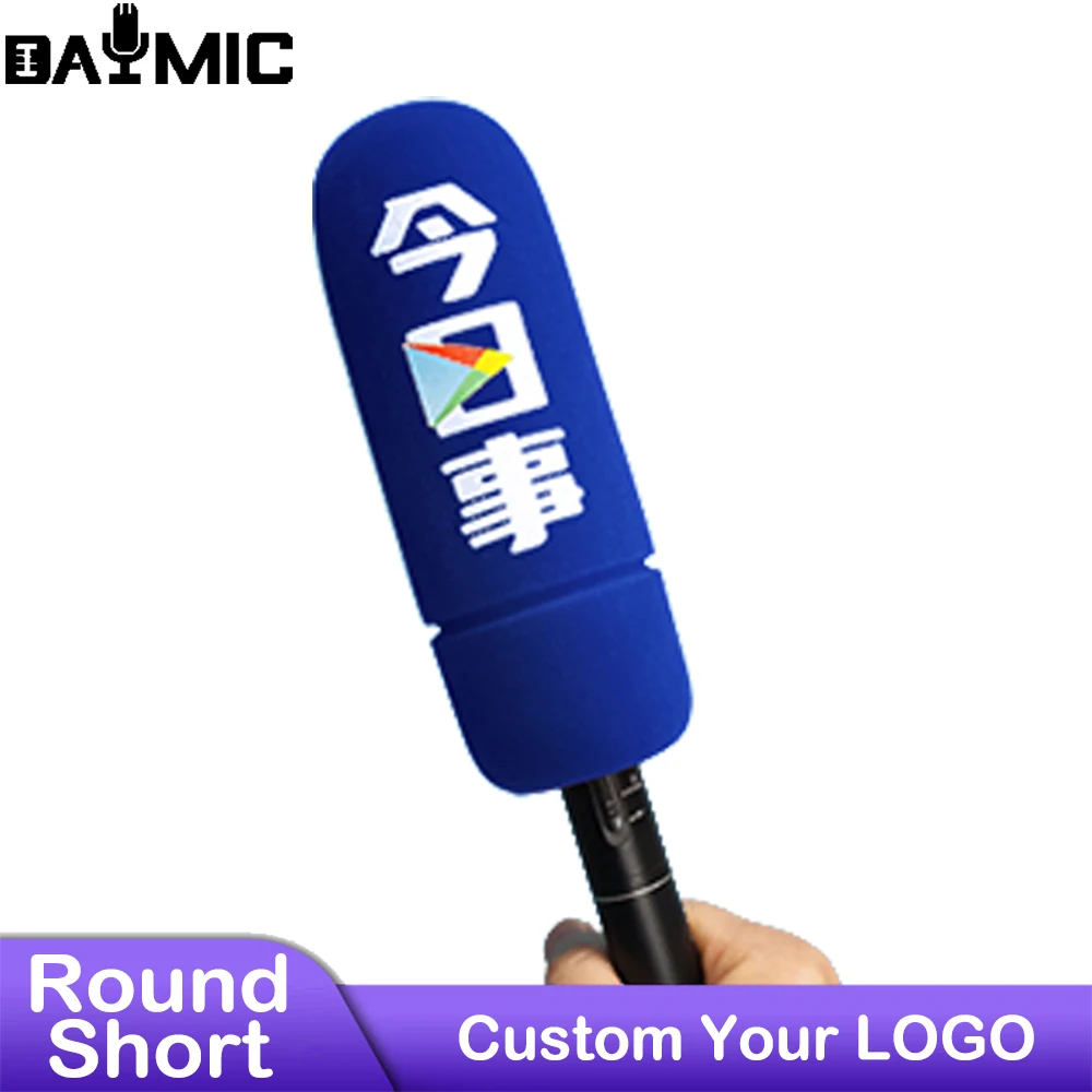 

AOSHEN Short Round Microphone Foam Cover Making Your Logo Mic Cover Windscreen Espumas Para Micrófono Personalizadas