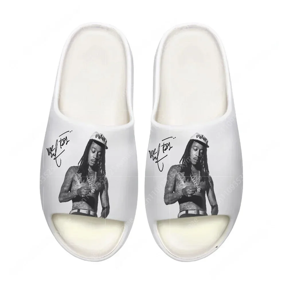 

Wiz American Rap Khalifa Singer Soft Sole Sllipers Mens Womens Teenager Bathroom Home Clogs Custom Water Shoes on Sandals Shoes