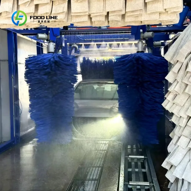 Customized Car Wash Station Popular Sale Fully Automatic Conveyor Car Washer Machine Tunnel Washing Car Machine With 9 Brushes