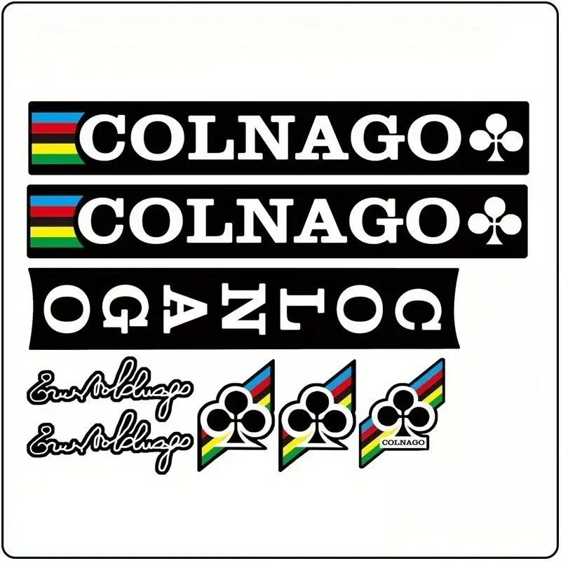 مجموعة ملصقات "Colnago Multi - Design"، مثالية لإطارات الدراجة وأقنعة الخوذة وإضافة ألياف ركوب الدراجات الاحترافية
