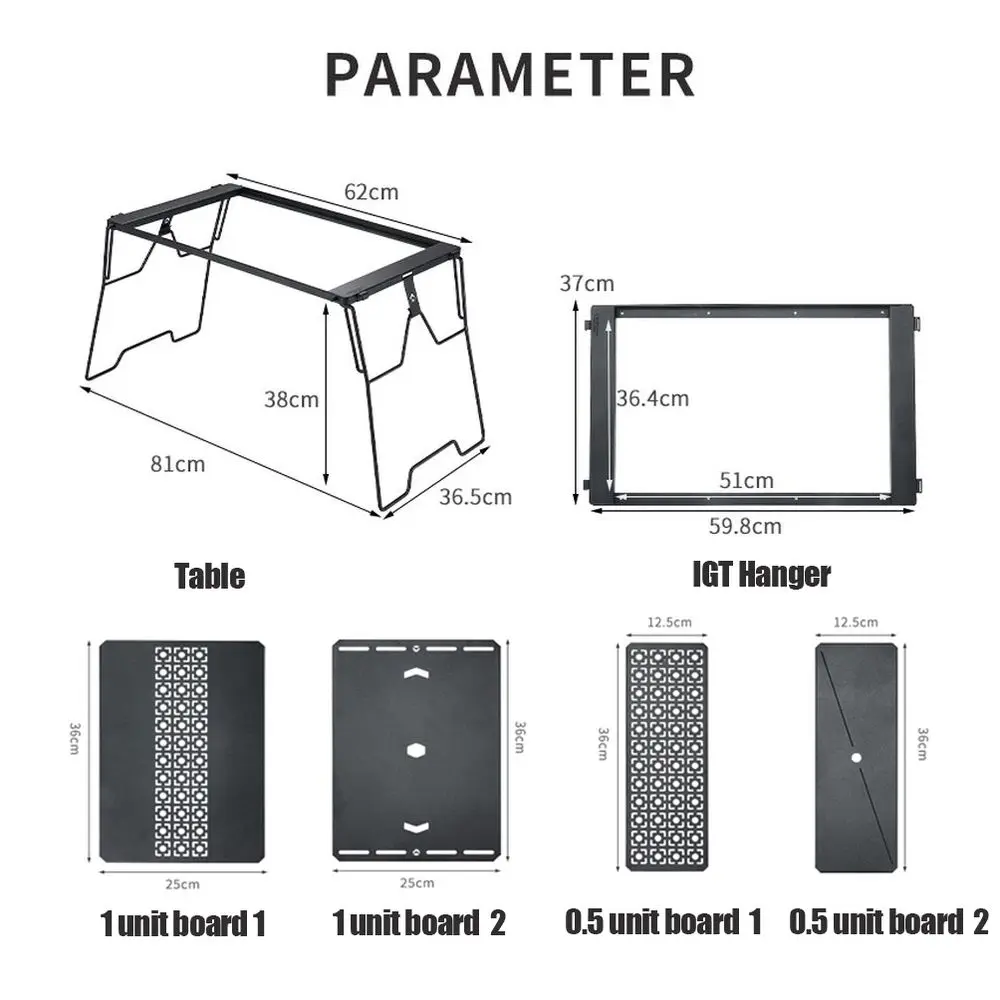 Camping 2 Unit IGT Table Folding Combination Table Outdoor Multi-function Table