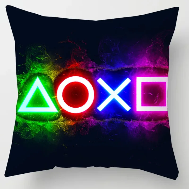 TV Game Fan Style Square Pillowcase Home Decor Cushion Cover Anime New Design Gamer Play Gamepad Printed