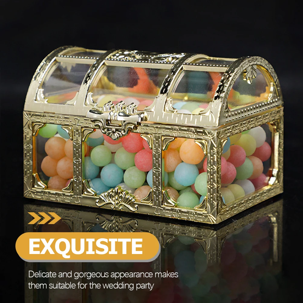 

3Pcs Wedding Party Favor Boxes Plastic Candy Container Creative Design Not Easy to Deform Break Excellent Workmanship