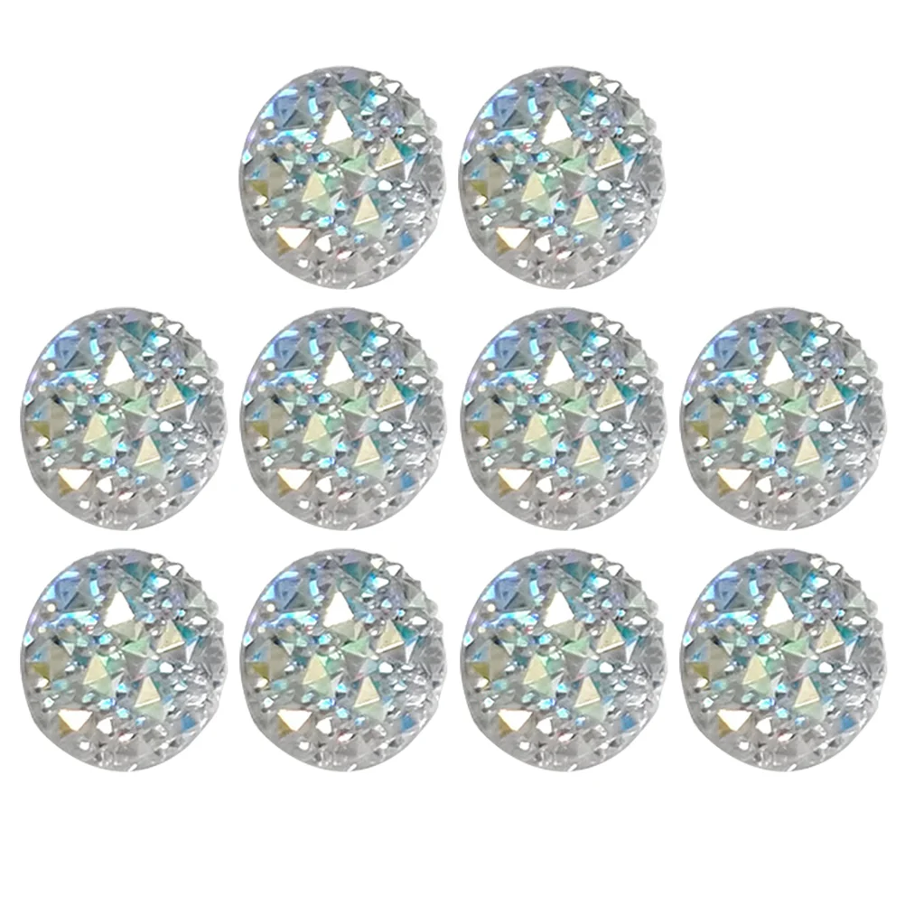 

10 Pcs Rhinestone Thumbtack Compact Push Pin Colorful Delicate Pushpins Small Metal Map Supplies Office Corkboard