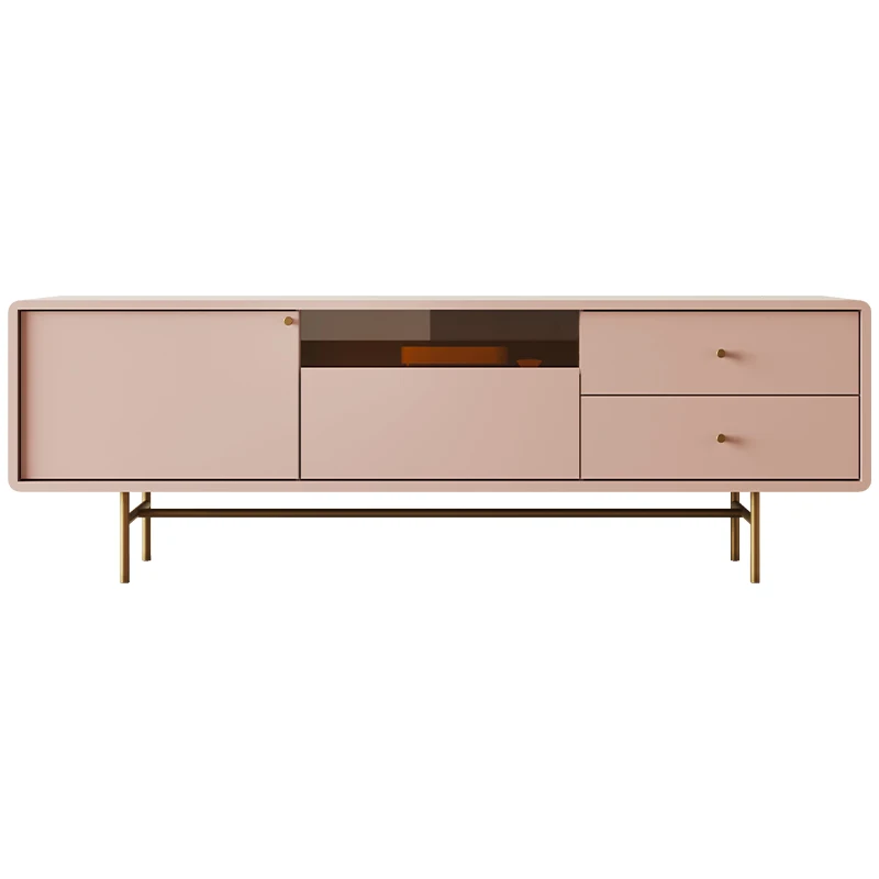 

Solid Wood Home Modern Minimalist Small Apartment Nordic Living Room TV Floor Cabinet