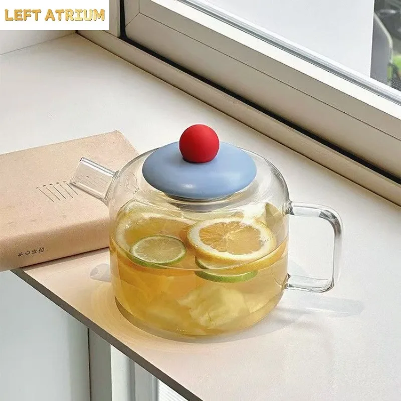 Cold water kettle glass high temperature resistant large capacity food grade transparent teapot high appearance glass teapot