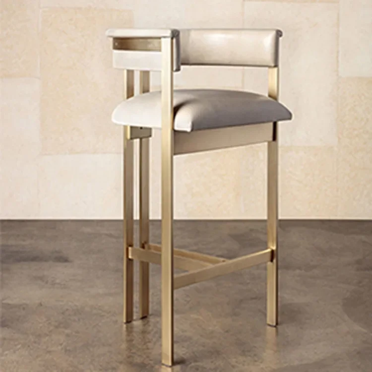 Modern Nordic Restaurant Simple Bar Chair High Chair Metal Stainless Steel Nordic High Stool