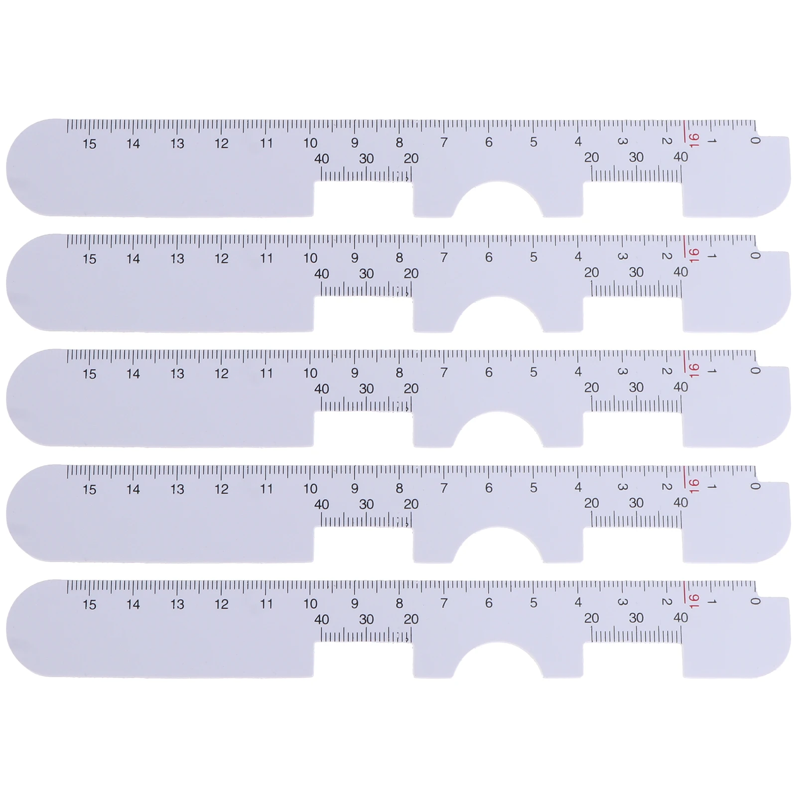5 Pcs PD Ruler Pupil Distance Measuring Tool Lightweight Plastic Optical Sticks Eyeglass Frame